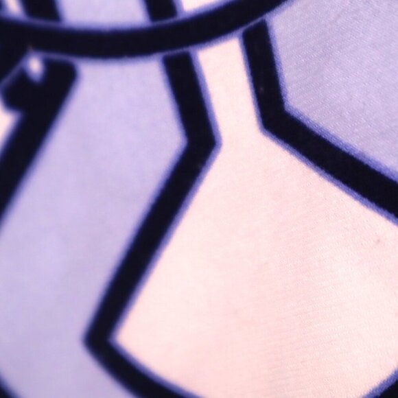 BEADED STAINED GLASS TUNIC 2X Blue White Metallic Beach Packable Vacation Casual - Picture 3 of 7